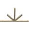 Ekena Millwork Saratoga Rough Sawn Timber Gable Bracket, Douglas Fir, 96"W x 60"H x 4"D x 4"F, 15/12 Pitch GBW096X60X0404SAR00RDF - alternate 4